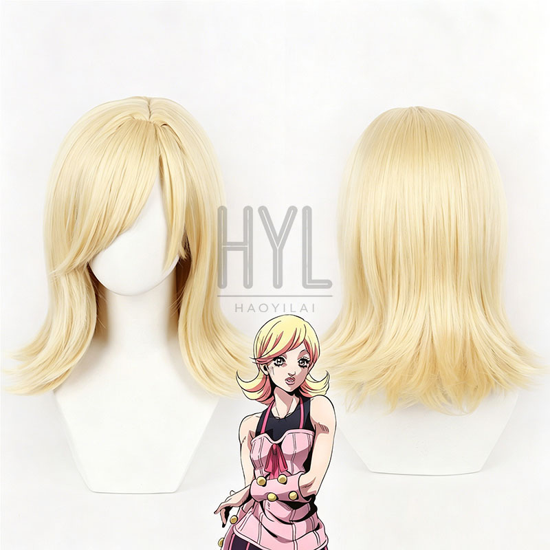 Women'S Yellow Accessories - Perruque de Cosplay Anime JOJO Lucy