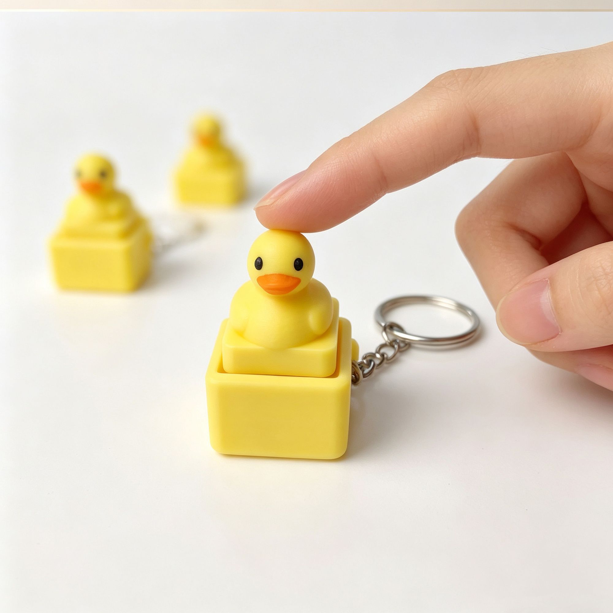 Women'S Yellow Accessories - Porte-clés Canard Jaune Mignon à Pression,
