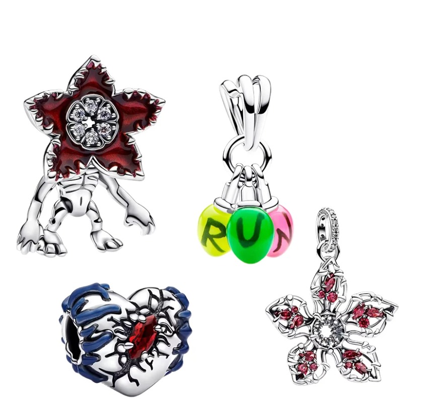Women Accessories Pandora - Pendentif DIY Perles Fleur Monstre Rouge,