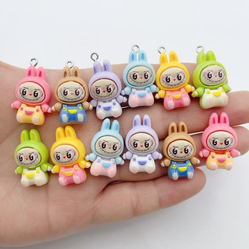Women'S Keychain Accessories - 10 Breloques en résine Kawaii Lapin