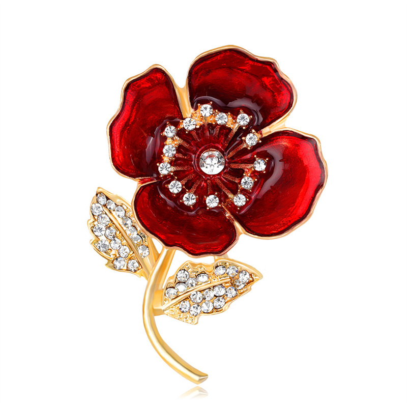Broche de coquelicot rouge éma - Women'S Accessories Uk avis et prix