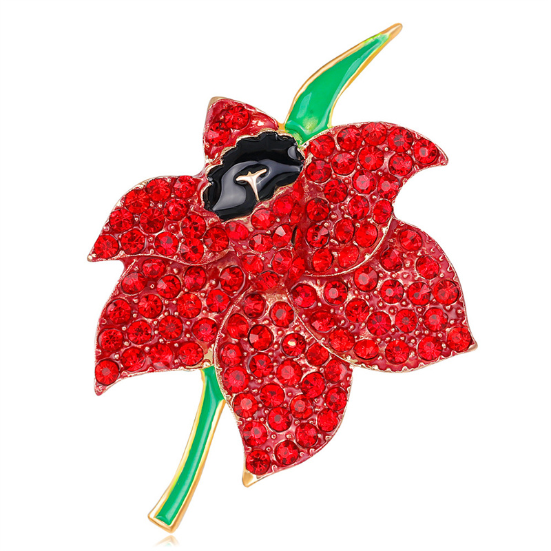 Broche de coquelicot rouge éma - Women'S Accessories Uk avis et prix