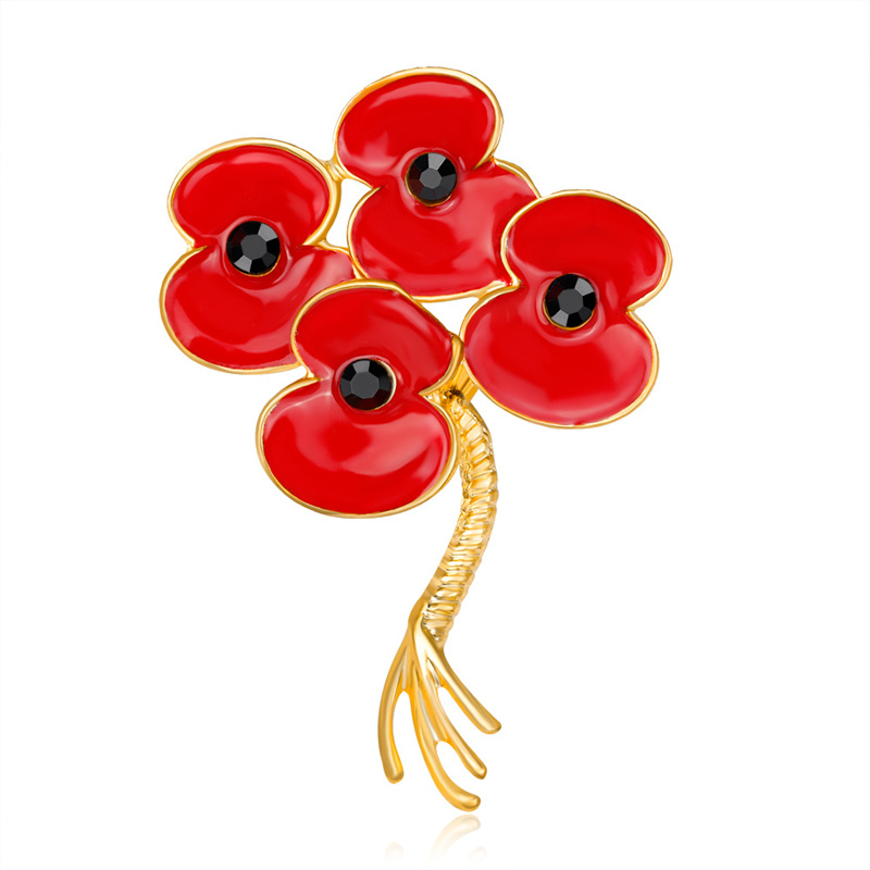 Broche de coquelicot rouge éma - Women'S Accessories Uk avis et prix